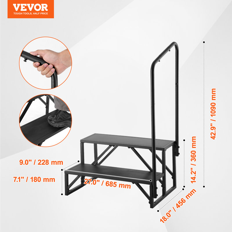 2 - Step Steel Small Step Ladder