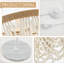 Lampe sur pied avec perles en bois et corde de lin attachée à la main - Lampe sur pied rustique 3 lumières pour chambre à coucher, salon, chambre de bébé - Compatible avec ampoule E12