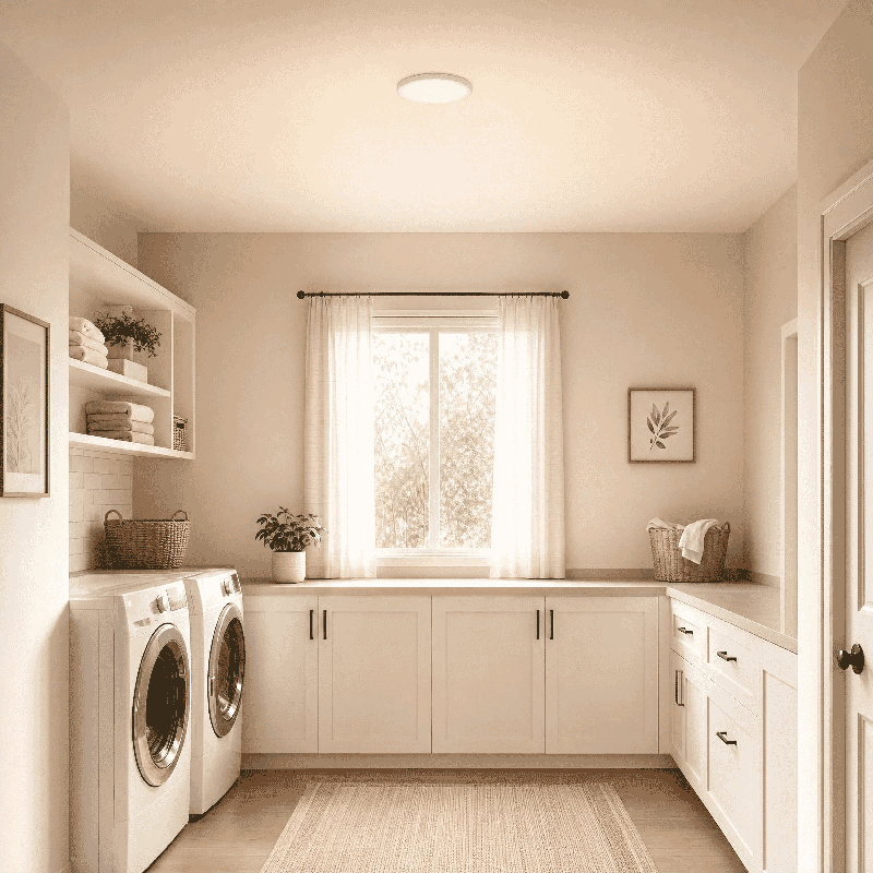 Raed LED Flush Mount in White, White, 0.9" H x 10" W x 10" D