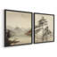 «Vintage Landscape», ensemble de 2 estampes numériques encadrées-553801676-553801683