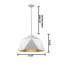 Luminaire suspendu avec abat-jour géométrique blanc moderne 1 lumière Avila-1099060345-1099060347