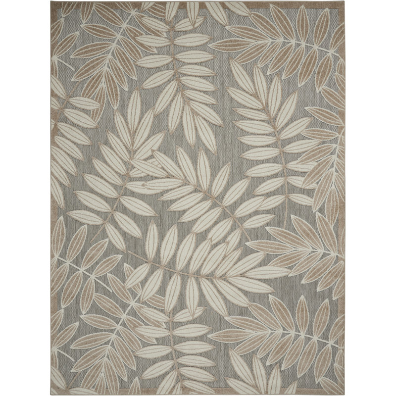Tapis à motif floral moderne et naturel Newton, Rectangle 3 pi 6 po x 5 pi 6 po