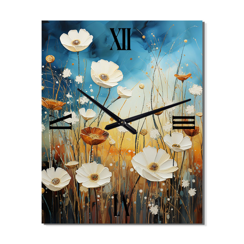 Jermario - Horloges murales florales, Très grand