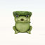 Statue de grenouille mignonne 12 po avec chapeau de feuille de lotus