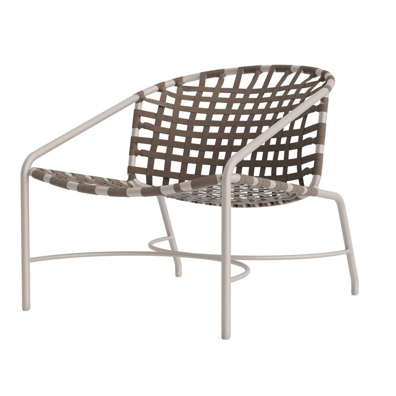 Kantan Outdoor Lounge Chair, Dove Smooth/Mica Suncloth Lace
