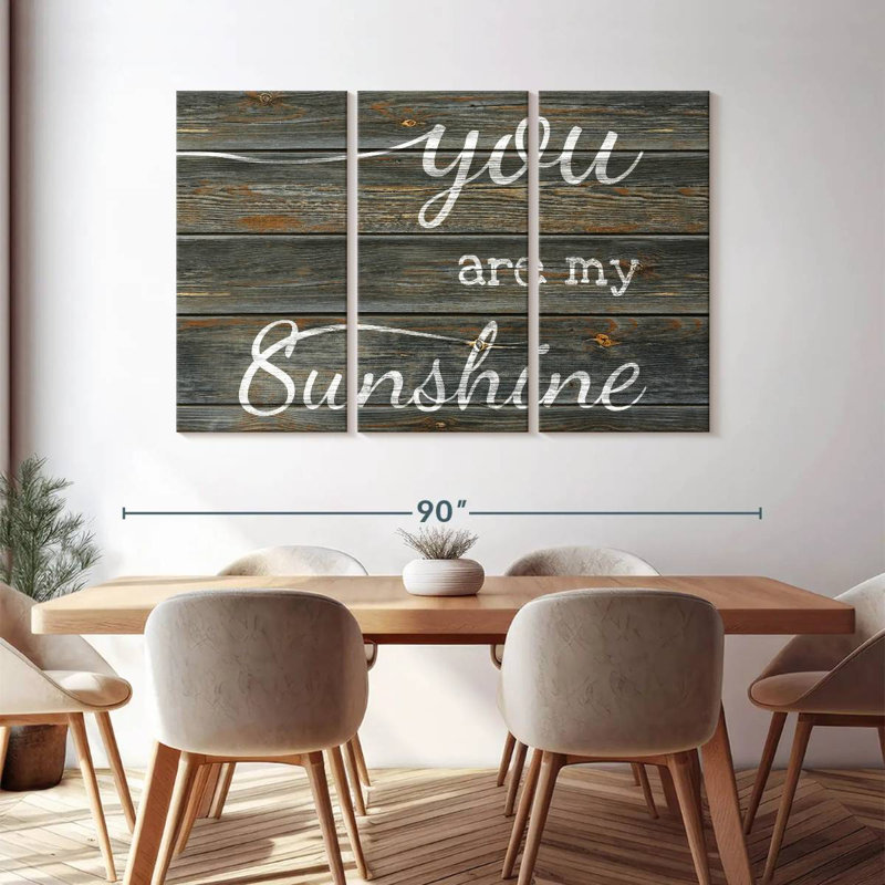 Ensemble de 3 pièces You Are My Sunshine, H 48 po x l 74 po x P 1,25 po