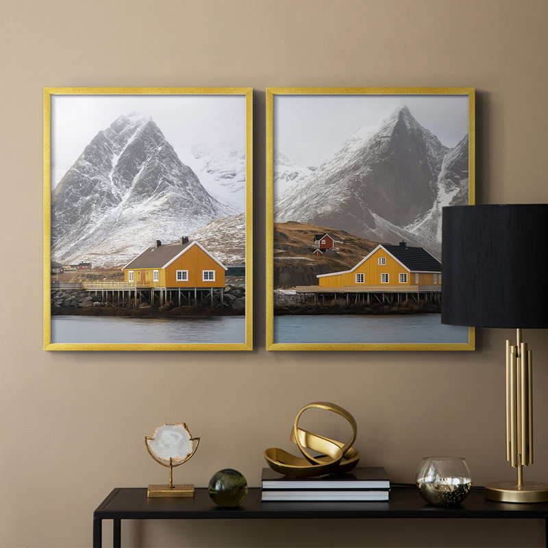 LANDSCAPES Series XLVIII - Reproduction encadrée de qualité supérieure - prêt à être accroché - aucun clou requis - aucun clou requis
