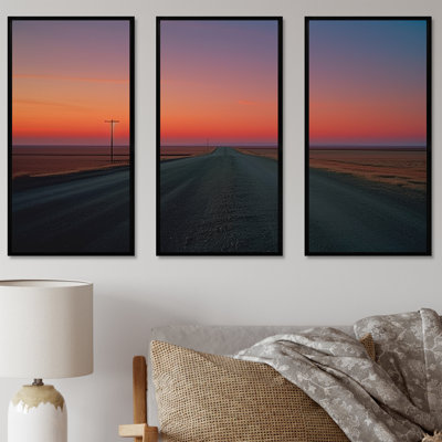 «Sunset Road Landscape I», ensemble d'art mural