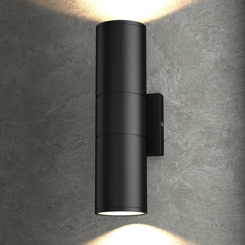  Outdoor Wall Lights , Integrated Led Cylinder Up Down 12W 2700K Modern Aluminum Light, Waterproof Exterior Light For Porch Patio Door