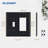 2 Gang Midsize 1-Toggle/1-Decorator/Rocker Wall Plate, Black (10 Pack)-67661096