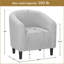 Fauteuil tonneau rembourré, fauteuil d'appoint avec accoudoirs ergonomiques enveloppants-667359149