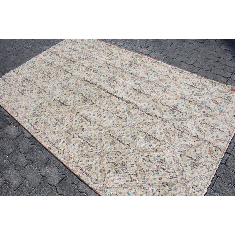 Tapis turc antique en laine Oushak