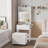 Small Vanity Desk Set With 3 Adjustable Lighted Mirror-171022322