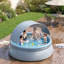 Piscine gonflable avec auvent, grande piscine hors terre ronde avec 2 chambres à air, piscines gonflables à anneau supérieur pour la cour, le jardin et le jardin (118 po x 25 po)-130982949