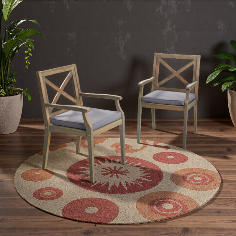 Chaise de salle à manger, 2 pièces, avec 2 coussins