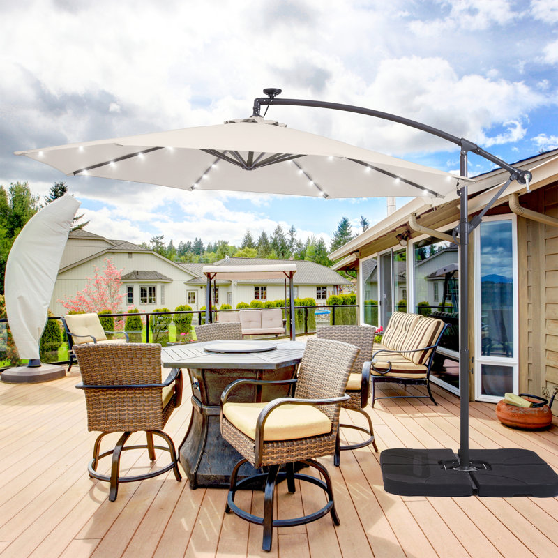 Parasol en porte-à-faux 10 pi Atanase, Kaki