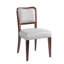 Chaises de salle à manger rembourrées Dallas avec structure en bois d'hévéa-129020350