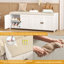 Linen Blend Upholstered Storage Bench-307849436