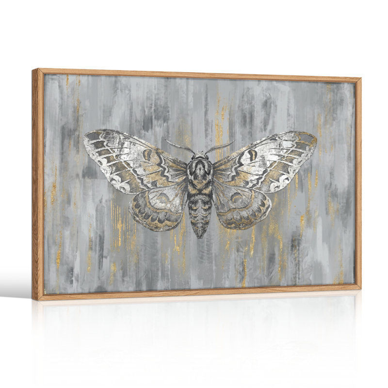 Moth Art, reproduction d'art sur toile, ensemble de 1, Naturel, H 18 po x l 24 po