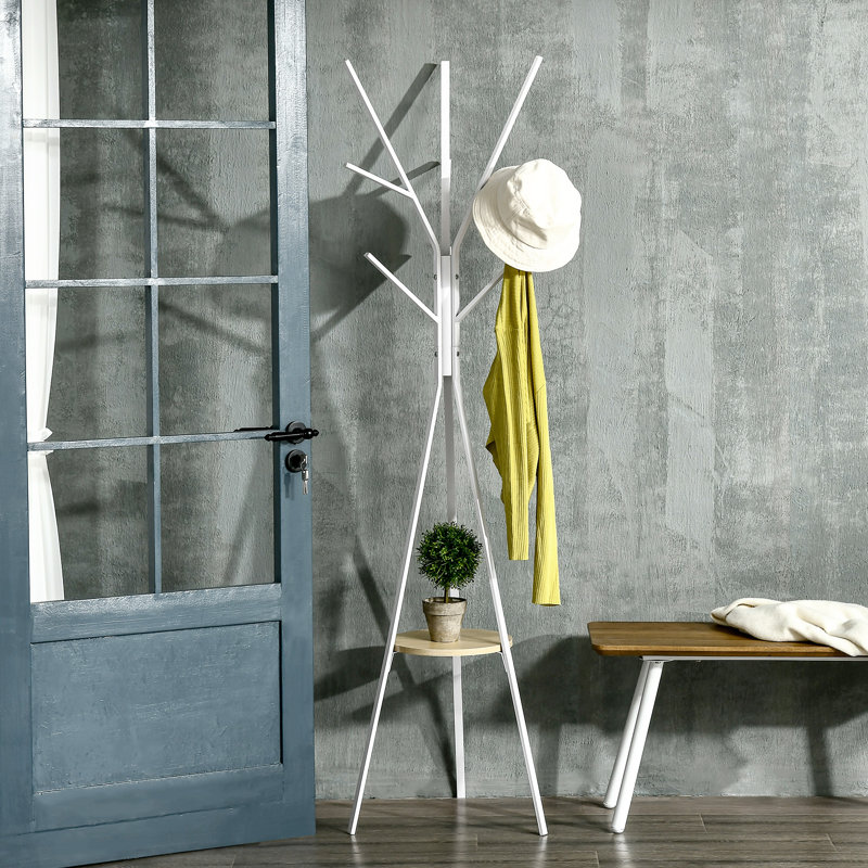 Freestanding Coat Rack, Grey