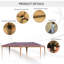 Pavillon de jardin escamotable 10 x 19,2 pi, pour une utilisation festive avec sac de transport (café)-125125324