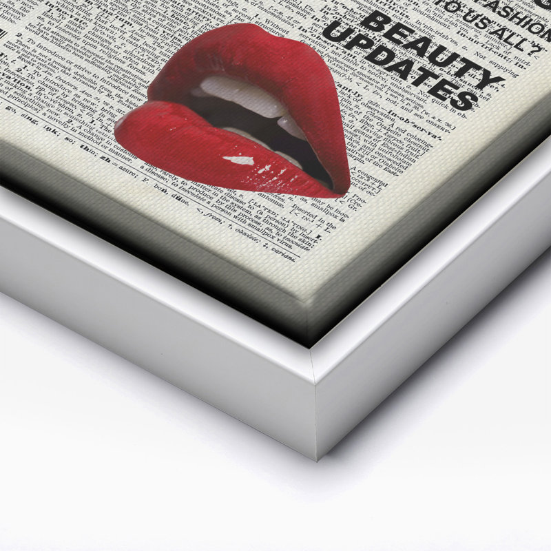 Couverture de magazine de mode No2, 11"H x 14"W, Canvas, White Framed