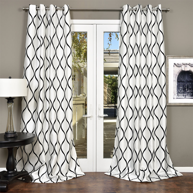 Carman Semi Sheer Curtain Single Panel, 54" W x 96" L