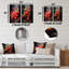 Ruby relief framboise - ensemble d'art mural en métal 2 fruits-2118958039