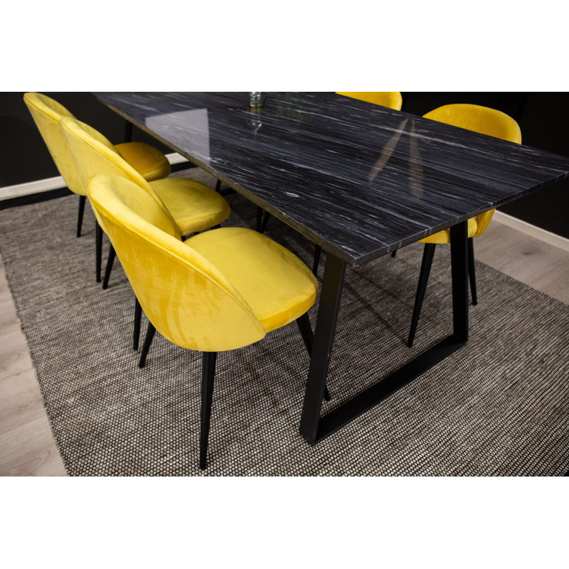 Mabel Dining Set, Black, Black, Gelb