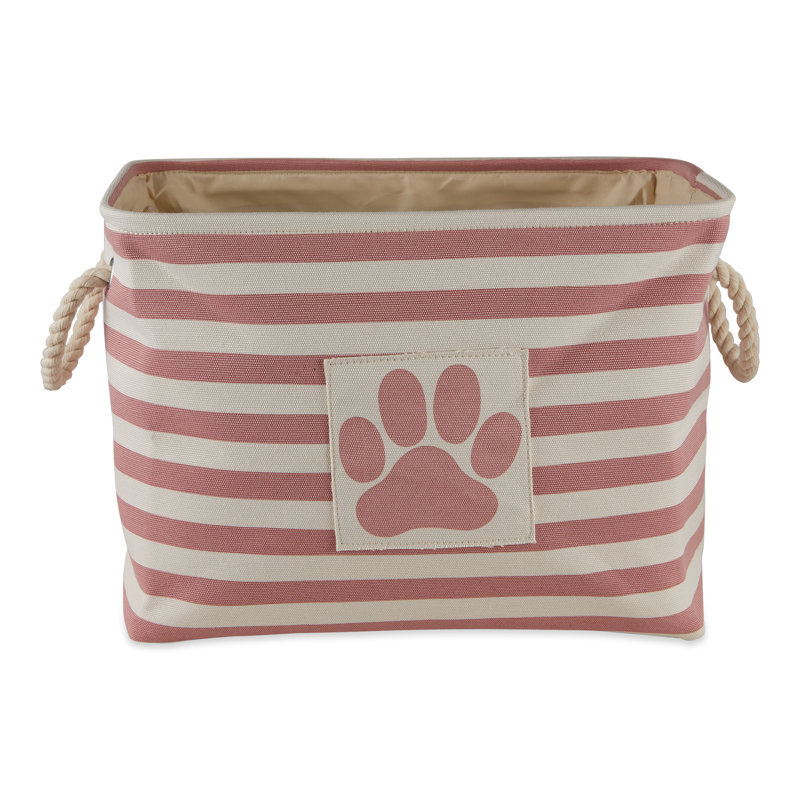 Tucker Murphy Pet™ Fabric Decorative Bin, Rose, 12" H x 16" W x 10" D