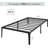 Twin Metal Bed Frame with Under-Bed Storage, Heavy Duty Mattress Foundation