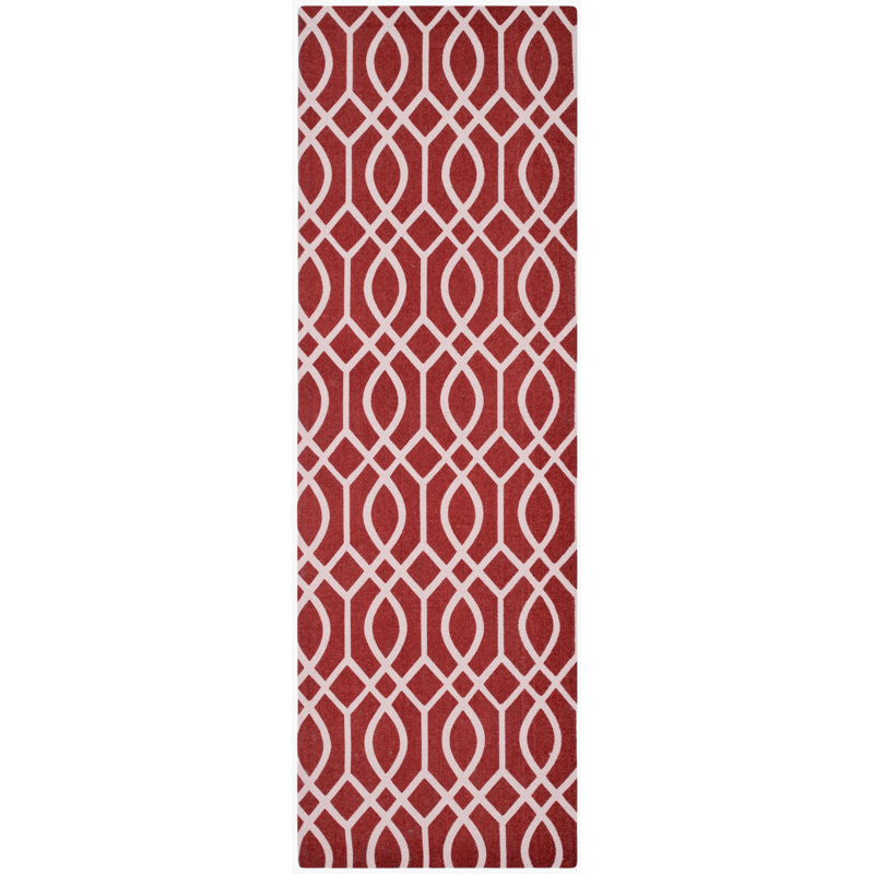 Nolan Hand Loomed Cotton Geometric Rug, Runner 2' x 8'