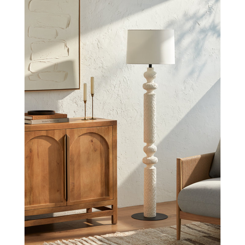 Lampe sur pied Parrett, Blanc