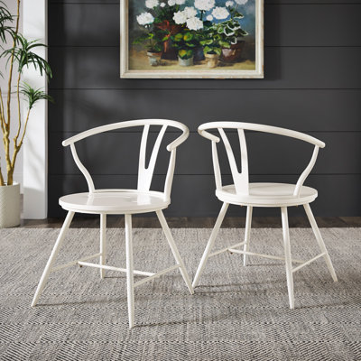 Kennamer Back Metal Side Chair With Wood Seat