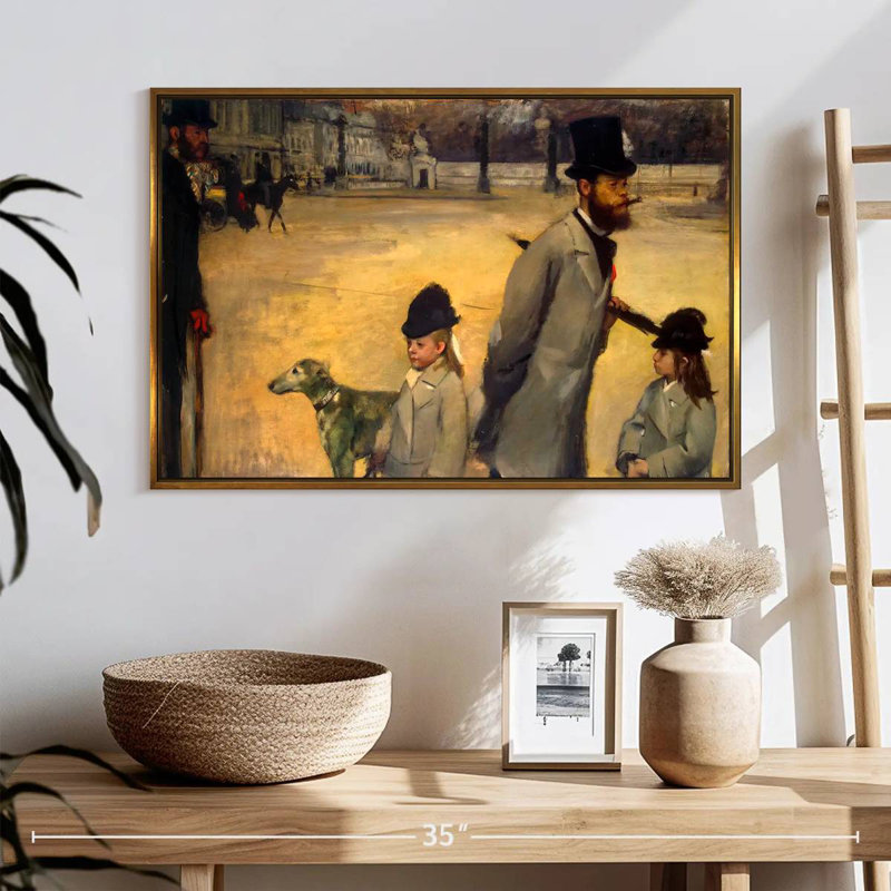 Place de la Concorde, 25 po x 17 po, Cadre flottant doré