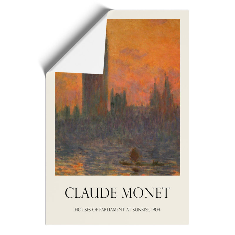 Houses of Parliament in London Print by Claude Monet - Wall Art, 30cm H x 21cm W x 0.1cm D