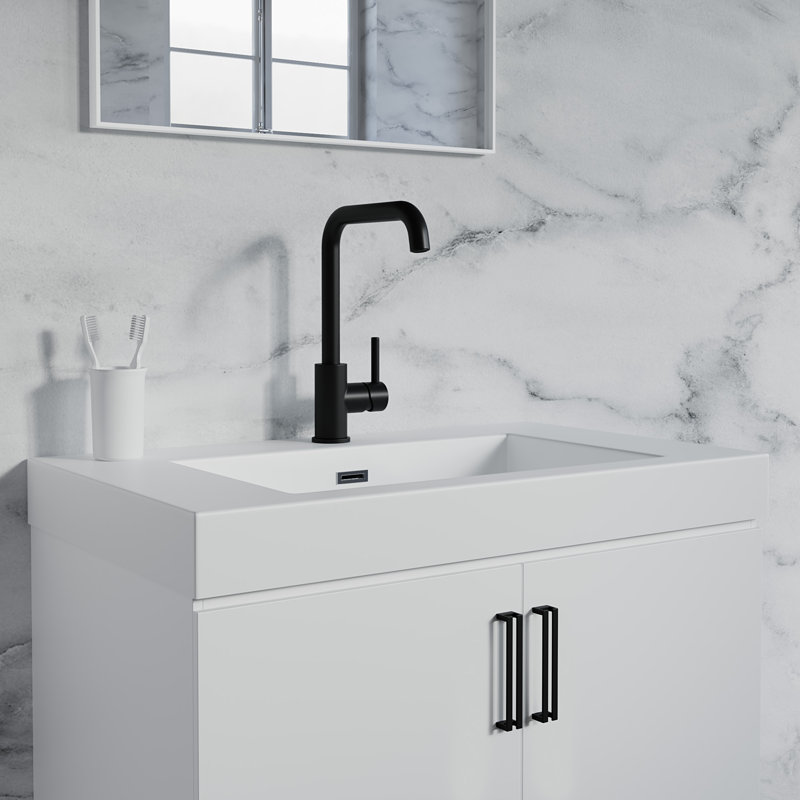 Single-Hole Single-handle Bathroom Faucet, Black