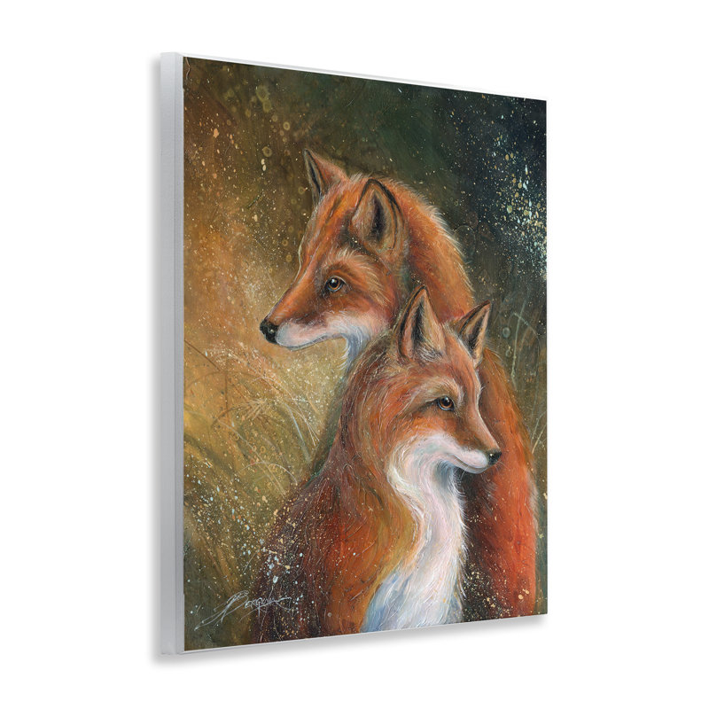 Fox Pair Portrait Wall Plaque, design by Jody Bergsma