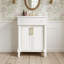 Tour de meuble-lavabo simple 24 po avec lavabo en céramique et armoire 2 portes en bois massif-1731907523