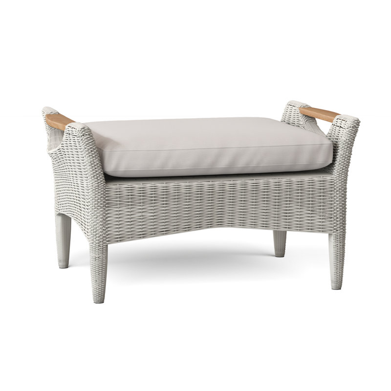Culebra Outdoor Ottoman, Cloud, Culebra Sea Salt