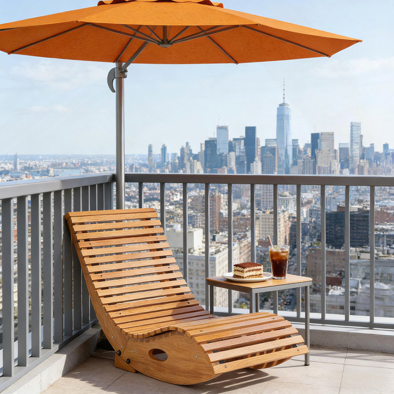 Chaise berçante en bois, chaise berçante d'extérieur