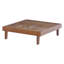 Ensemble de canapé d'extérieur en bois d'acacia 8 pièces, ensemble modulaire avec table à thé, table basse et coussins pour l'extérieur, l'intérieur et l'extérieur, beige