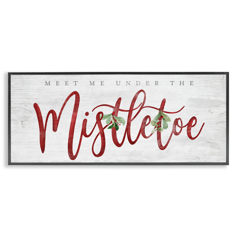 «Meet Me Under Mistletoe», estampe numérique, conception de Mollie B., H 10 po x l 24 po, Giclée encadrée noir minuit