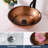 15" L x 15" W Glass Bathroom Vessel Sink Round Tempered Glass Art Basin Above Counter Bathroom Sink-122950670