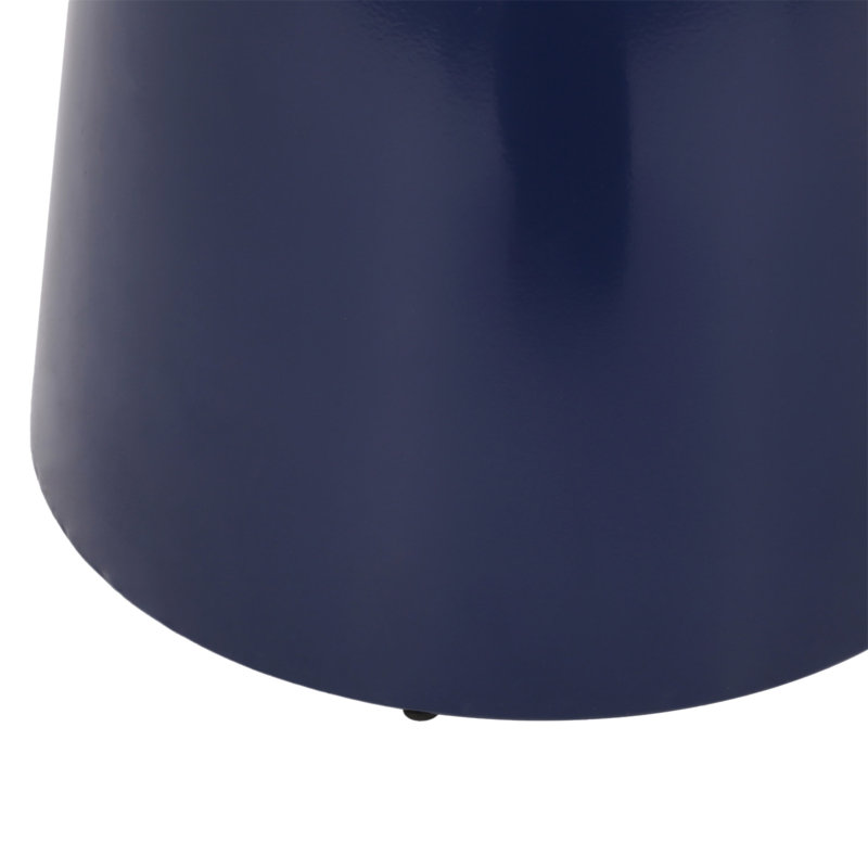 Table de bout d'extérieur en métal - Grand, 20.75" H x 15" W x 15" D, Navy Blue