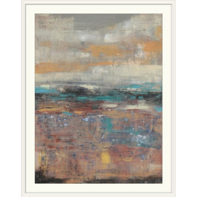 «Teal Sunset II» par Jennifer Goldberger - impression d'art graphique