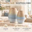 Ensemble de 2 vases de table oblongs en céramique, dégradés or, gris et bleu