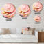 «Rose and Gold Abstract Circles II», spirales abstraites, art mural sur métal-842302337