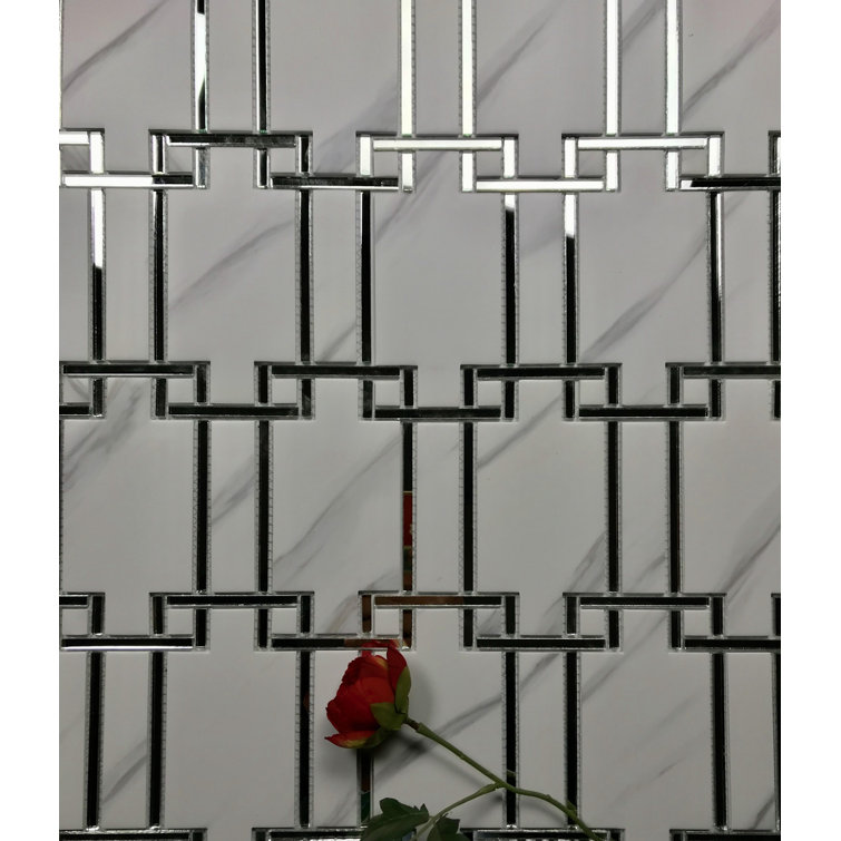 Tuscan Design Mirror French Pattern 6" X 6" Mosaic