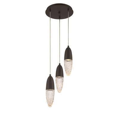 Lustre 3 lumières Écrou